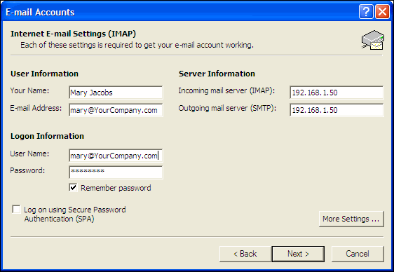 add outgoing mail server mac outlook